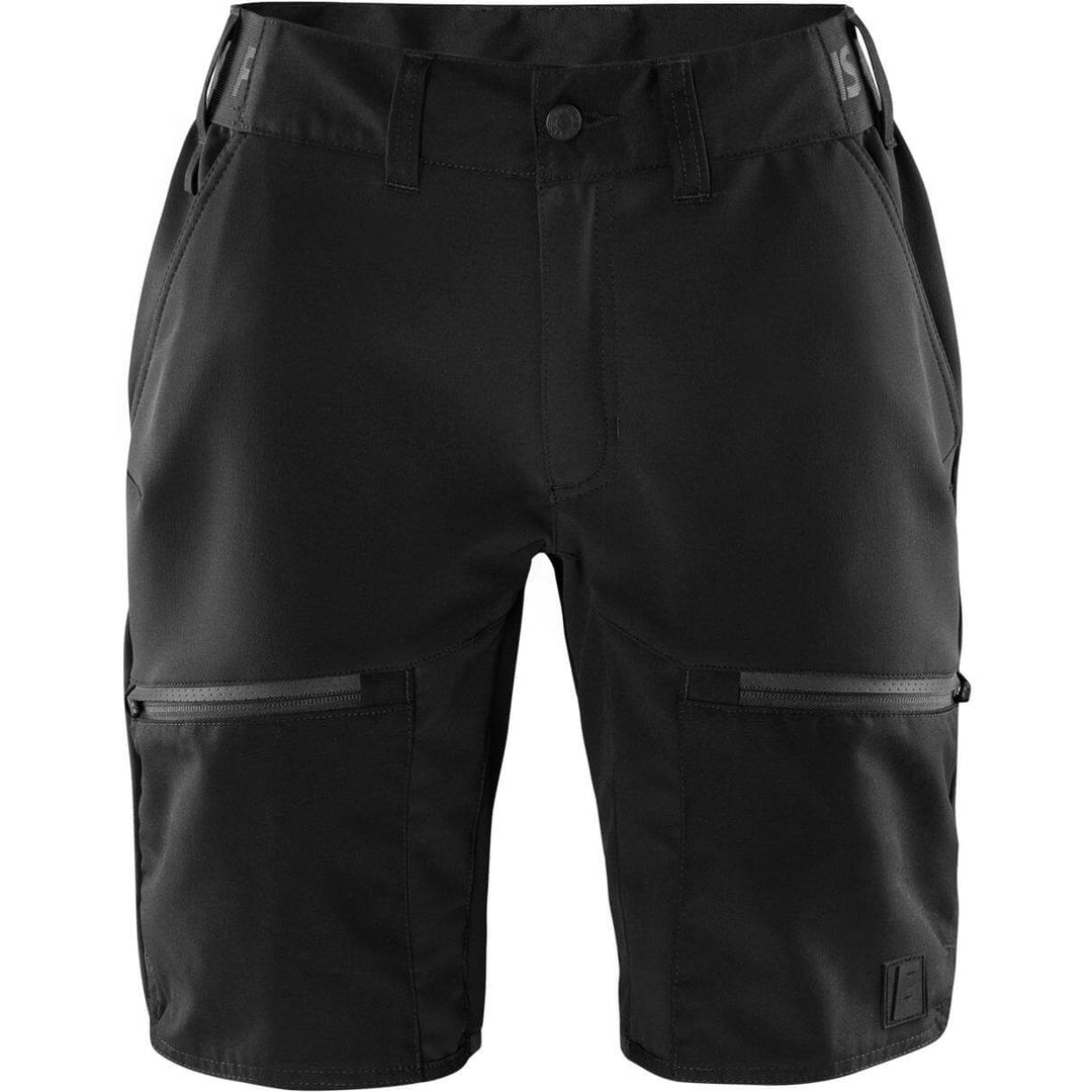 Fristads Outdoor Womens Carbon Semistretch Shorts Black Front1#colour_black