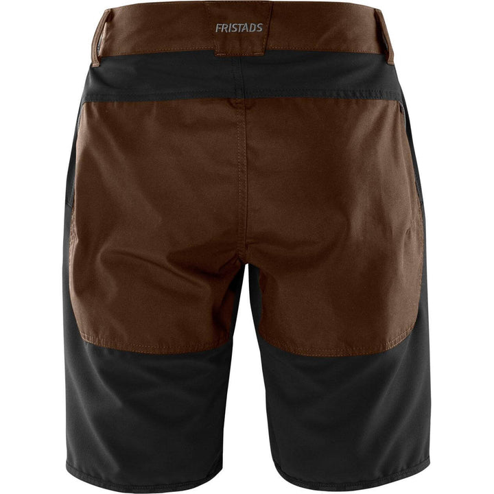 Fristads Outdoor Womens Carbon Semistretch Shorts Rust Red/Black Back1#colour_rust-red-black