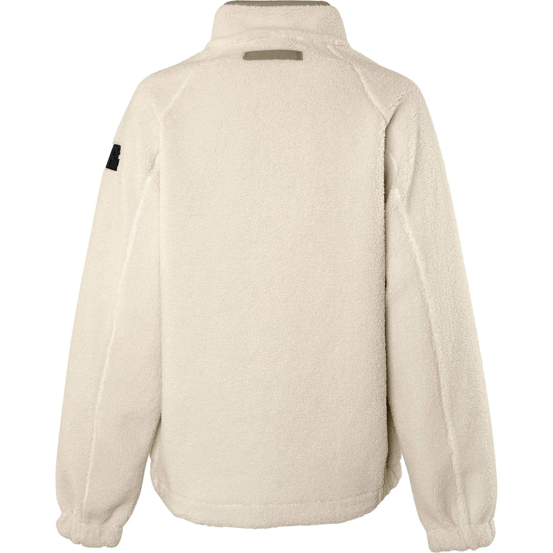 Fristads Outdoor Womens Copper Soft and Warm Pile Fleece Jacket Off White Back1#colour_off-white