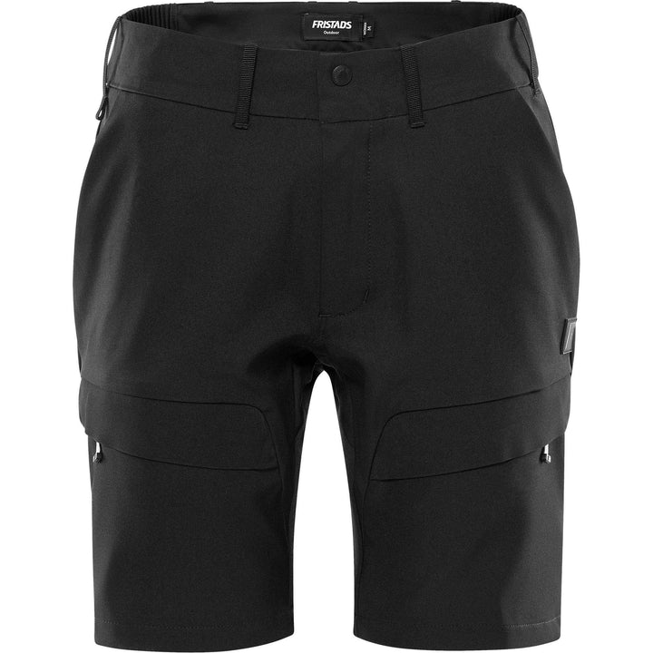 Fristads Outdoor Womens Zircon Lightweight 4-Way-Stretch Shorts Black Front1#colour_black