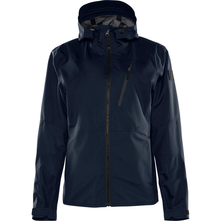 Fristads Outdoor Zinc Waterproof Breathable Hooded Lightweight Shell Jacket Dark Navy Front1#colour_dark-navy