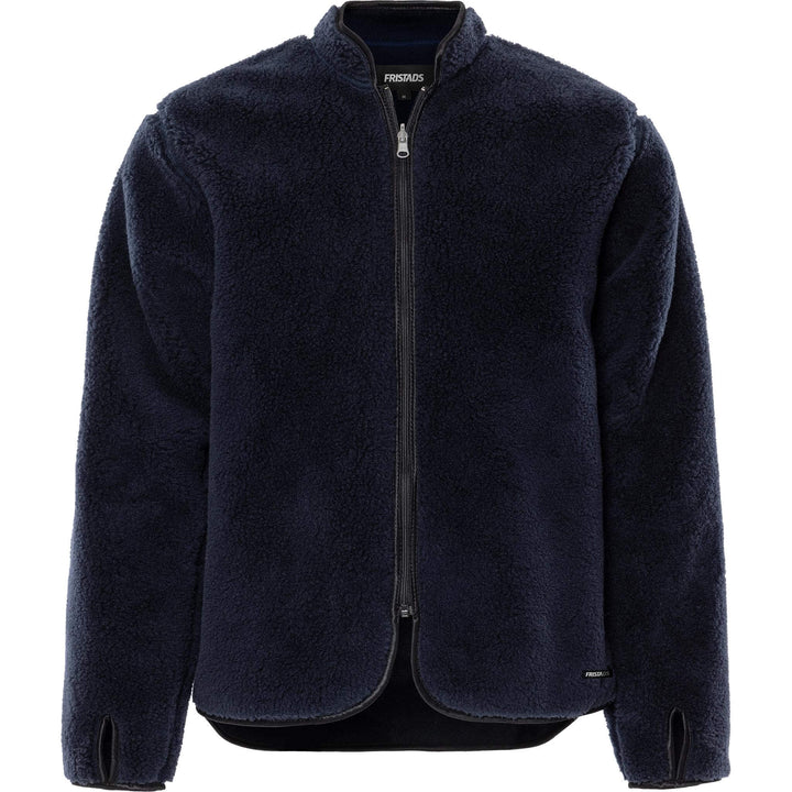 Fristads Pile Fleece Jacket - 762 P Navy Front1#colour_navy