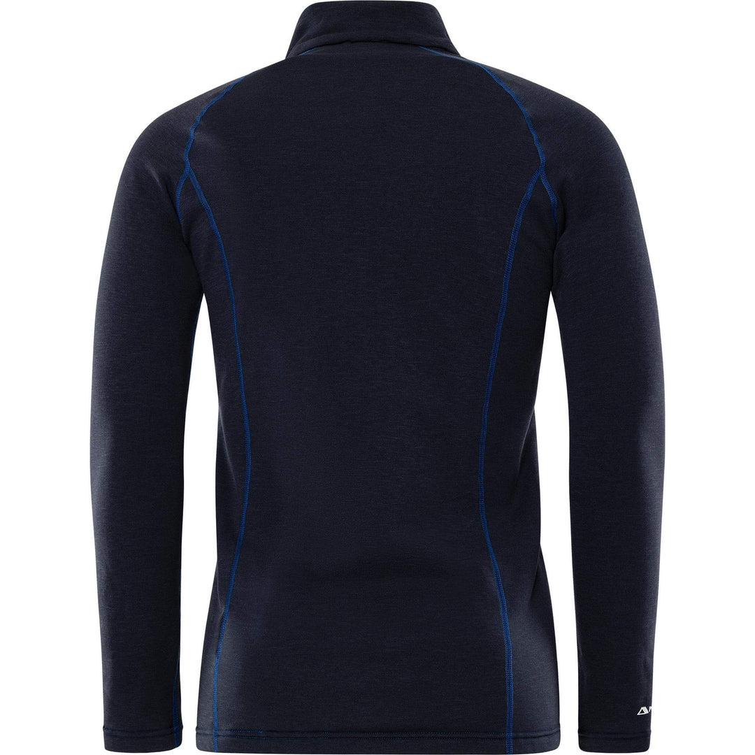 Fristads Polartec Moisture-Wicking Half-Zip Base Layer Top - 7078 PT Black Back1#colour_black