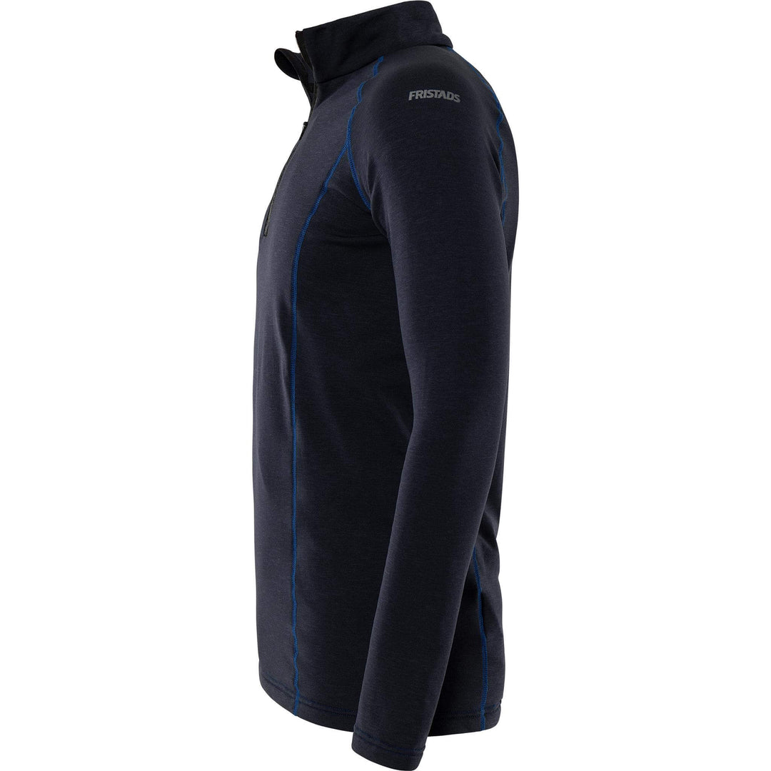 Fristads Polartec Moisture-Wicking Half-Zip Base Layer Top - 7078 PT Black Back2#colour_black