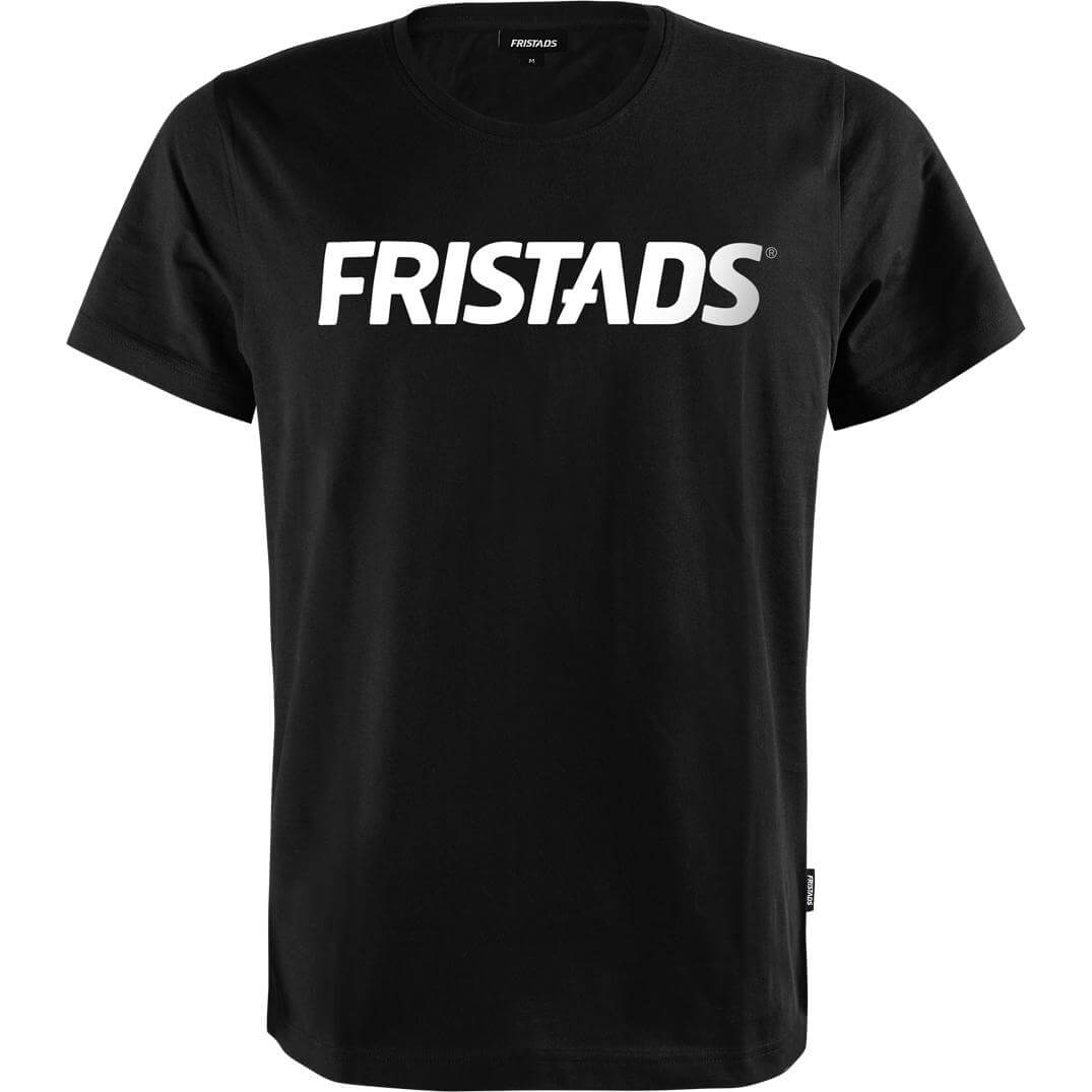 Fristads Round neck Organic Cotton T-Shirt - 7104 GOT Black Front1#colour_black