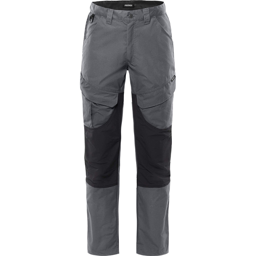 Fristads Service 4-Way-Stretch Panel Trousers - 2526 PLW Grey/Black Front1#colour_grey-black