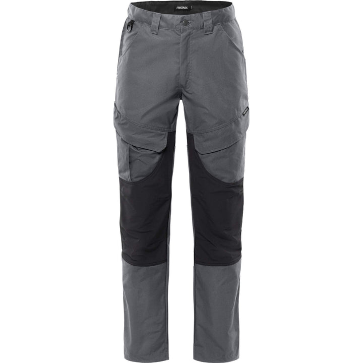 Fristads Service 4-Way-Stretch Panel Trousers - 2526 PLW Grey/Black Front1#colour_grey-black
