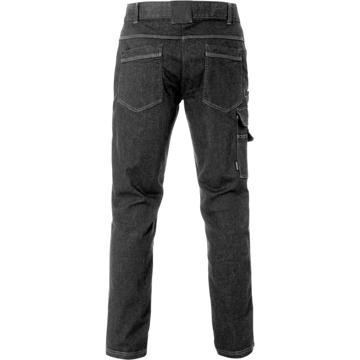 Fristads Service Cordura Denim 4-Way-Stretch Trousers - 2501 DCS Black Back1#colour_black