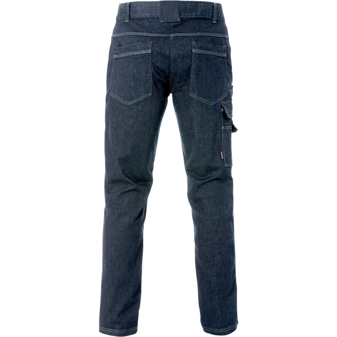 Fristads Service Cordura Denim 4-Way-Stretch Trousers - 2501 DCS Indigo Blue Back1#colour_indigo-blue