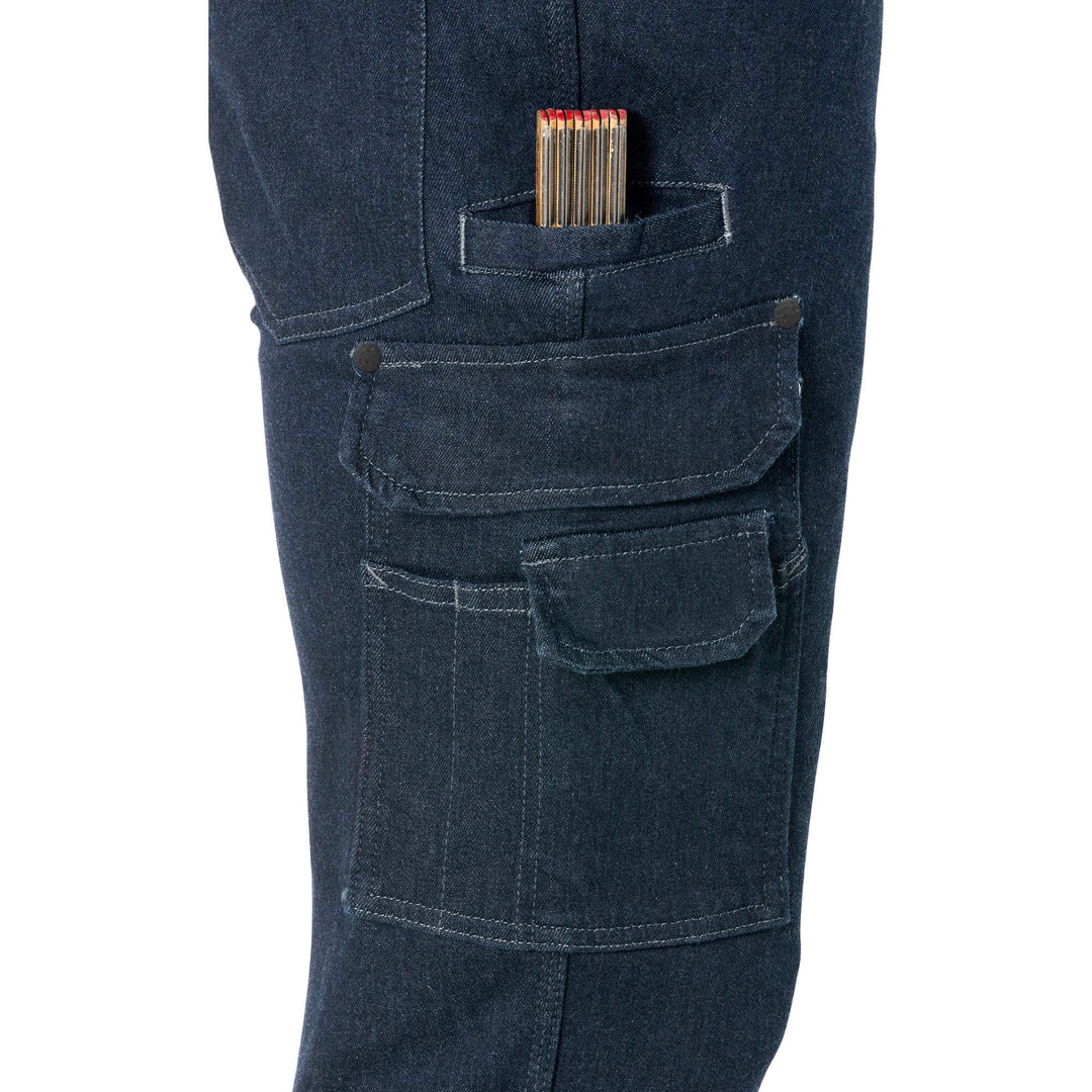 Fristads Service Cordura Denim 4-Way-Stretch Trousers - 2501 DCS Indigo Blue Detail1#colour_indigo-blue