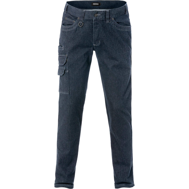 Fristads Service Cordura Denim 4-Way-Stretch Trousers - 2501 DCS Indigo Blue Front1#colour_indigo-blue