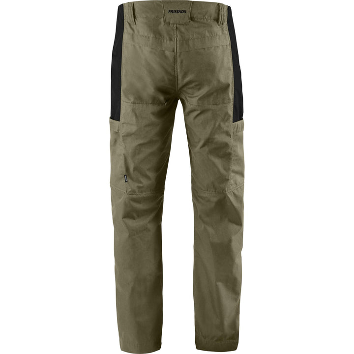 Fristads Service Lightweight Ripstop 4-Way-Stretch Panel Trousers - 2540 LWR Khaki/Black Back1#colour_khaki-black