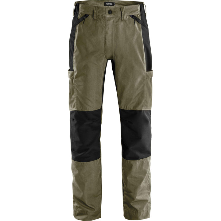 Fristads Service Lightweight Ripstop 4-Way-Stretch Panel Trousers - 2540 LWR Khaki/Black Front1#colour_khaki-black