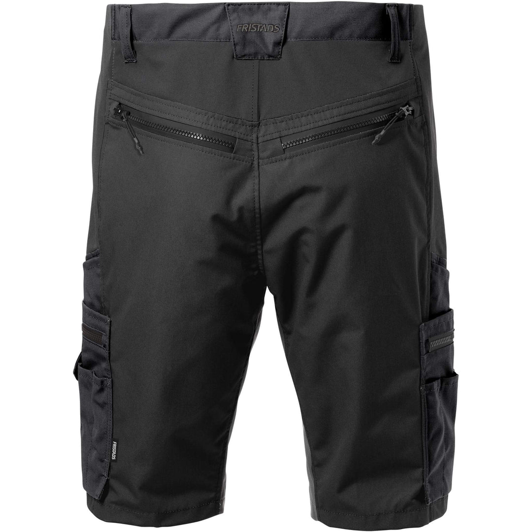 Fristads Service Lightweight Stretch Shorts - 2702 PLW Black Back1#colour_black