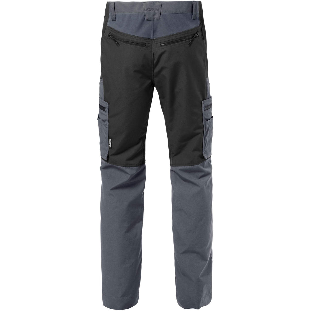 Fristads Service Lightweight Stretch Trousers - 2700 PLW Grey/Black Back1#colour_grey-black
