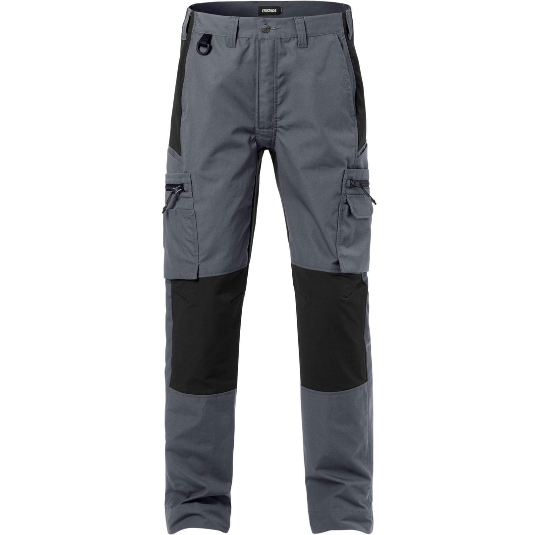 Fristads Service Lightweight Stretch Trousers - 2700 PLW Grey/Black Front1#colour_grey-black