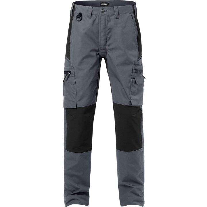 Fristads Service Lightweight Stretch Trousers - 2700 PLW Grey/Black Front1#colour_grey-black