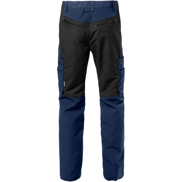 Fristads Service Lightweight Stretch Trousers - 2700 PLW Navy/Black Back1#colour_navy-black