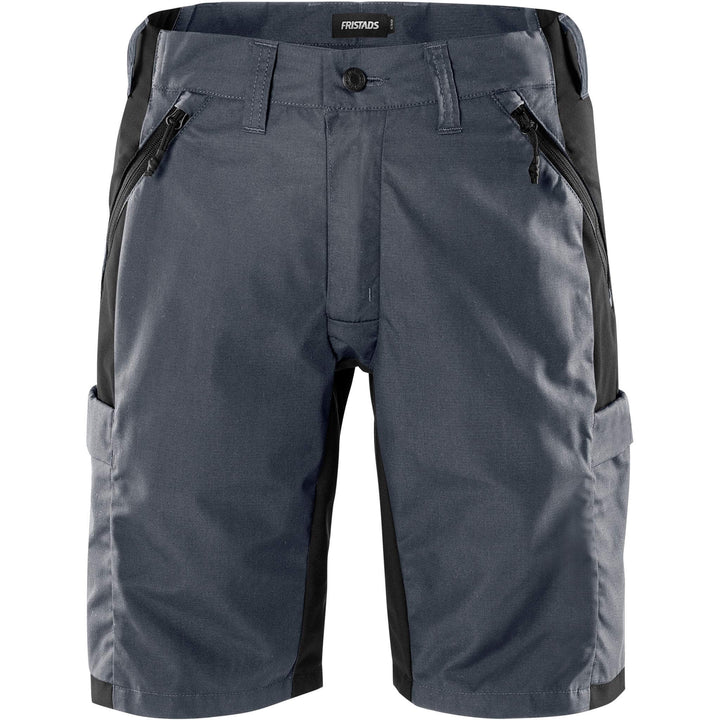Fristads Service Ripstop 4-Way-Stretch Panel Shorts - 2543 LWR Grey/Black Front1#colour_grey-black