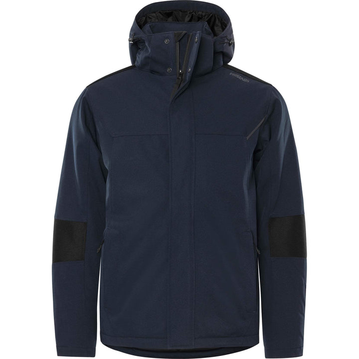 Fristads Softshell Stretch Insulated Winter Jacket - 1421 GSW Dark Navy Front1#colour_dark-navy
