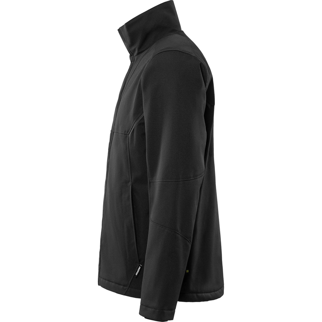 Fristads Softshell Stretch Windproof Water Repellent Winter Jacket - 4931 GSW Black Back2#colour_black