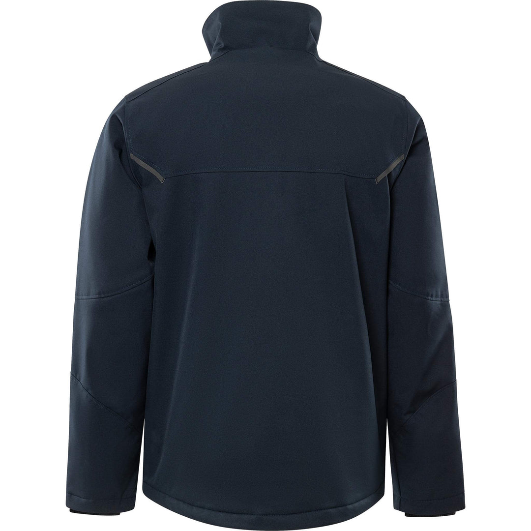 Fristads Softshell Stretch Windproof Water Repellent Winter Jacket - 4931 GSW Dark Navy Back1#colour_dark-navy
