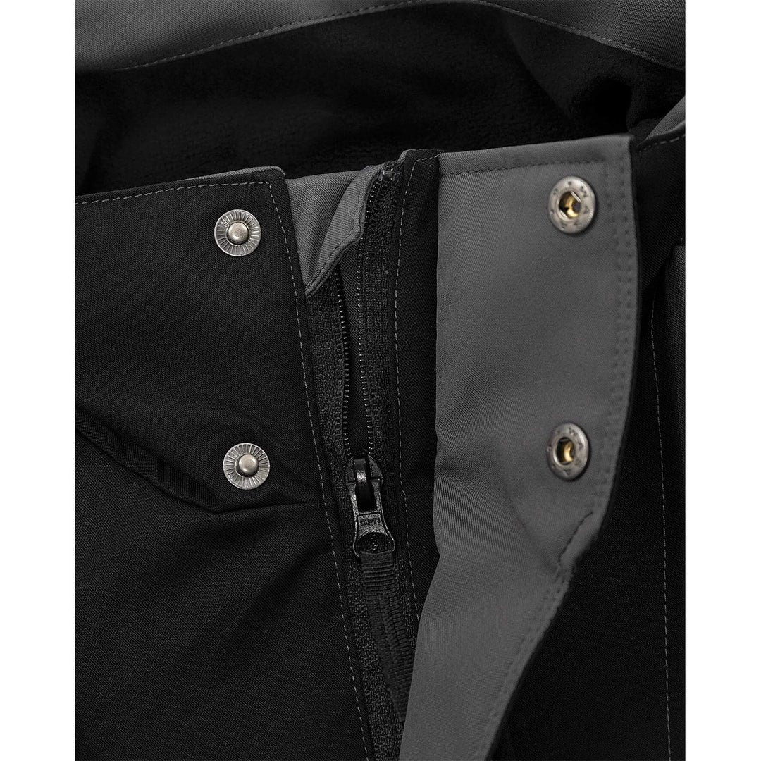 Fristads Softshell Stretch Windproof Water Repellent Winter Jacket - 4931 GSW Grey/Black Detail1#colour_grey-black