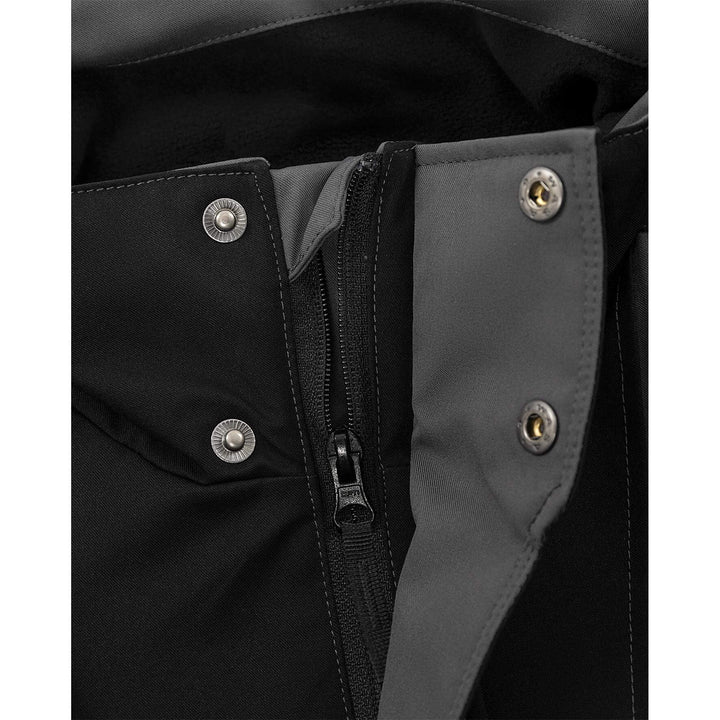 Fristads Softshell Stretch Windproof Water Repellent Winter Jacket - 4931 GSW Grey/Black Detail1#colour_grey-black