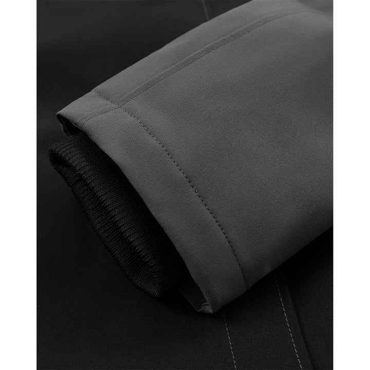 Fristads Softshell Stretch Windproof Water Repellent Winter Jacket - 4931 GSW Grey/Black Detail2#colour_grey-black
