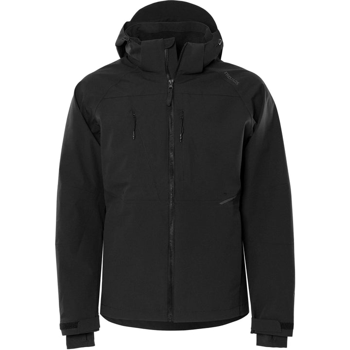 Fristads Stretch Waterproof Breathable Shell Jacket - 4881 GLS Black Front1#colour_black
