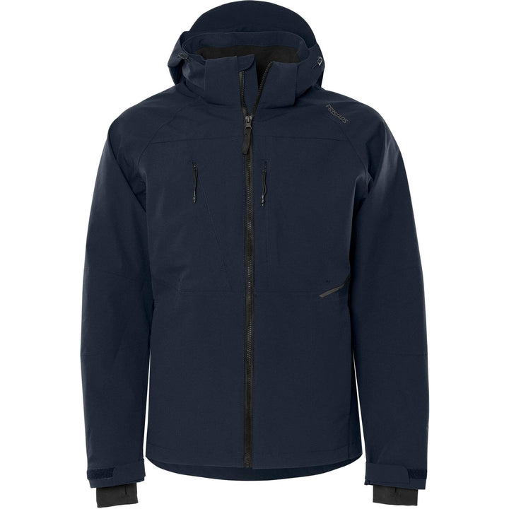 Fristads Stretch Waterproof Breathable Shell Jacket - 4881 GLS Dark Navy Front1#colour_dark-navy