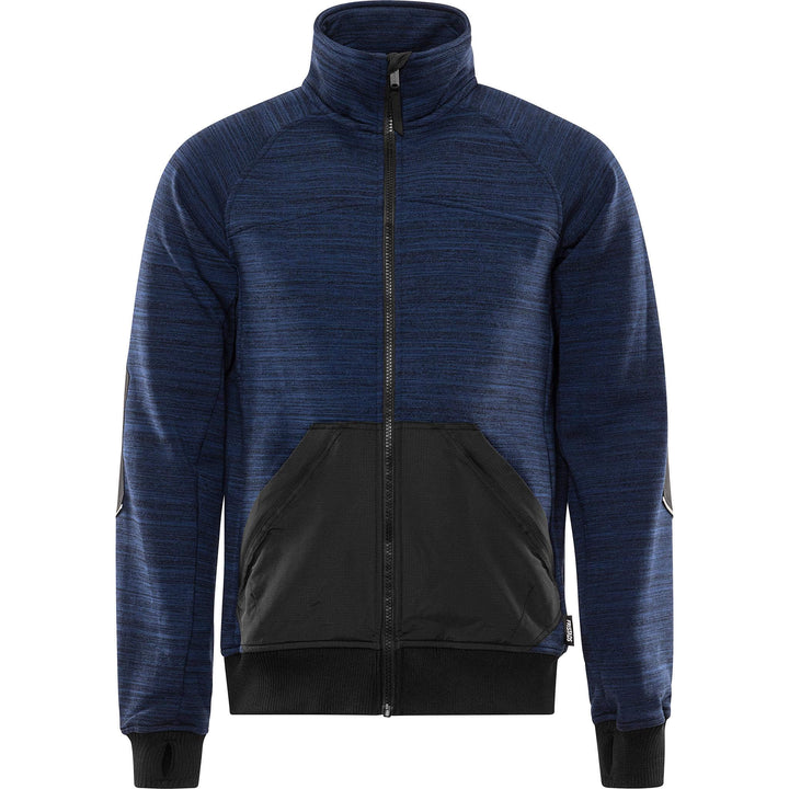Fristads Sweatshirt Jacket - 7052 SMP Navy/Black Front1#colour_navy-black