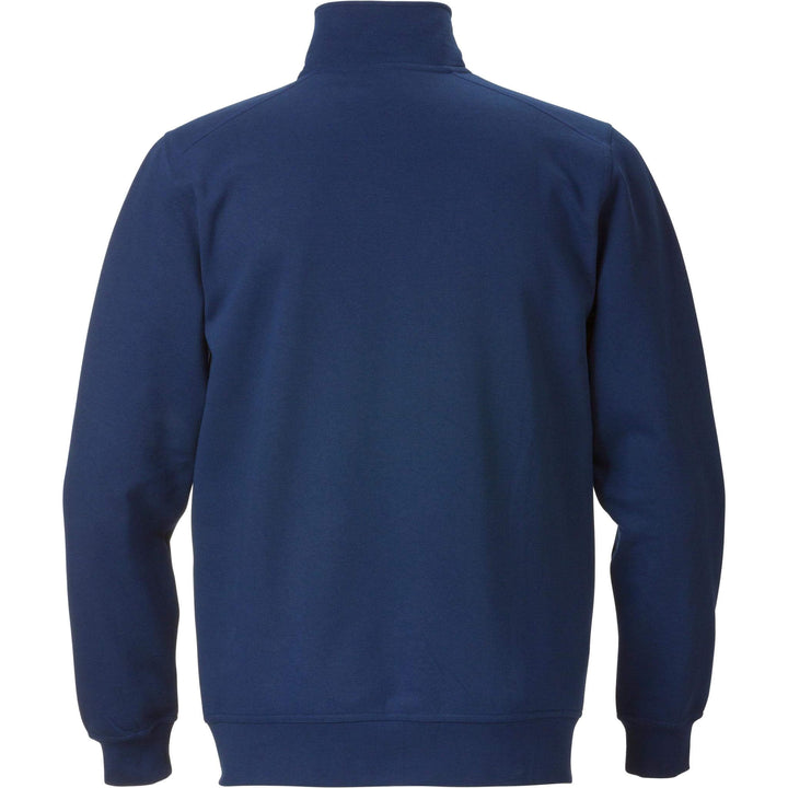 Fristads Sweatshirt Jacket - 7608 SM Navy Back1#colour_navy
