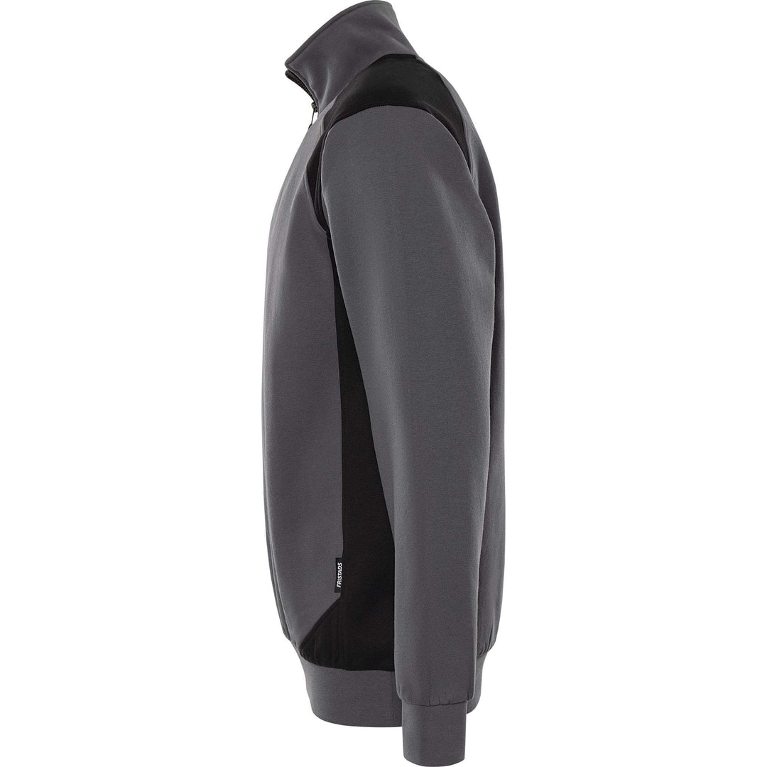 Fristads UV-Protective Half-Zip Sweatshirt - 7048 GSM Grey/Black Back2#colour_grey-black