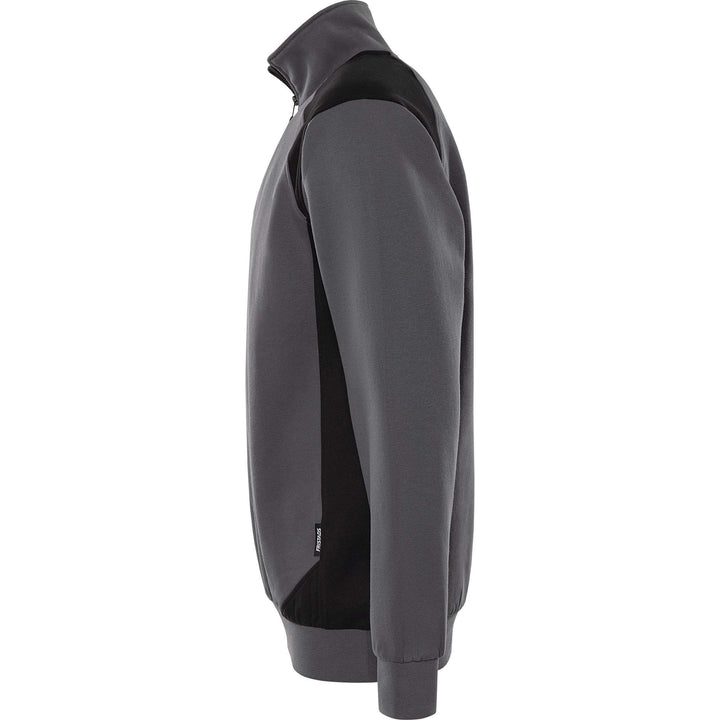 Fristads UV-Protective Half-Zip Sweatshirt - 7048 GSM Grey/Black Back2#colour_grey-black