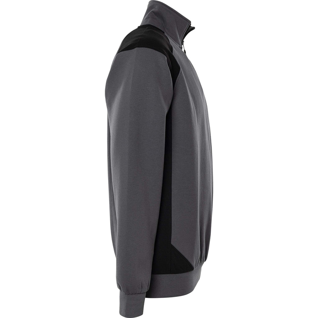 Fristads UV-Protective Half-Zip Sweatshirt - 7048 GSM Grey/Black Back3#colour_grey-black