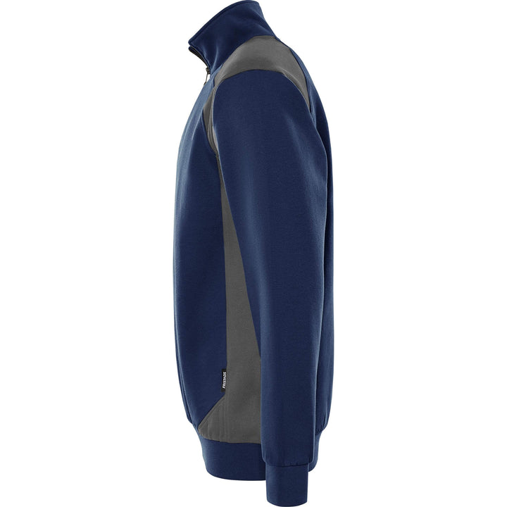 Fristads UV-Protective Half-Zip Sweatshirt - 7048 GSM Navy/Grey Back2#colour_navy-grey