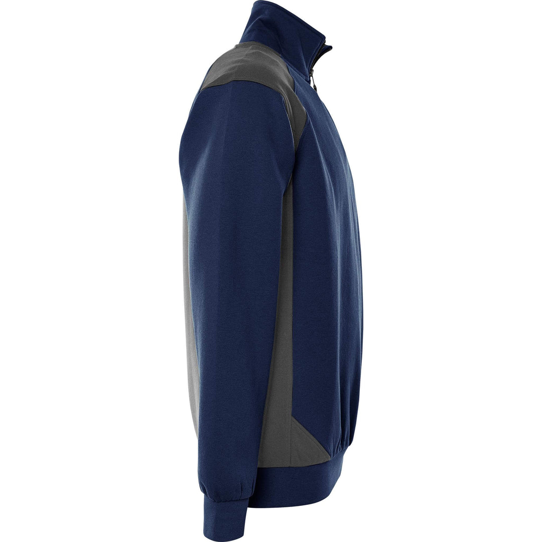 Fristads UV-Protective Half-Zip Sweatshirt - 7048 GSM Navy/Grey Back3#colour_navy-grey