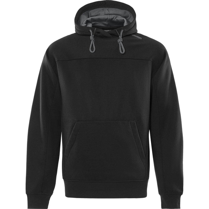 Fristads UV-Protective Hooded Sweatshirt - 7551 GSM Black/Grey Front1#colour_black-grey
