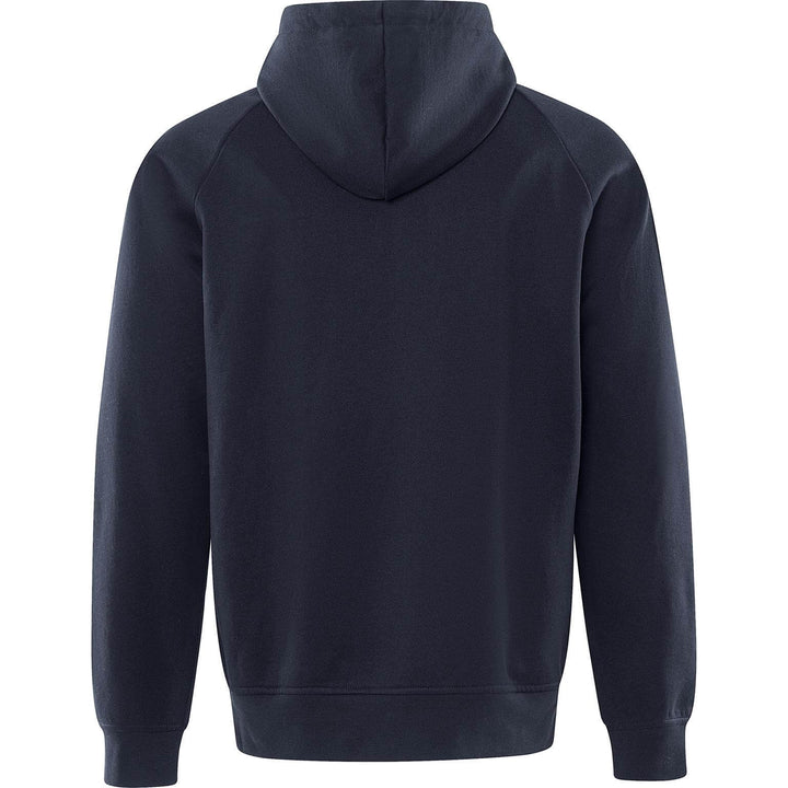Fristads UV-Protective Hooded Sweatshirt - 7551 GSM Dark Navy/Hi-Vis Yellow Back1#colour_dark-navy-hi-vis-yellow
