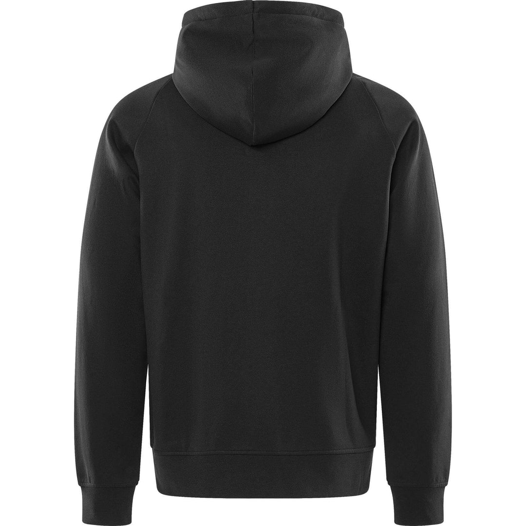 Fristads UV-Protective Hooded Sweatshirt Jacket - 7550 GSM Black/Hi-Vis Yellow Back1#colour_black-hi-vis-yellow