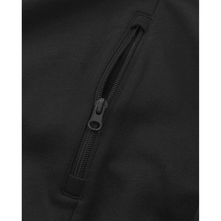 Fristads UV-Protective Hooded Sweatshirt Jacket - 7550 GSM Black/Hi-Vis Yellow Detail2#colour_black-hi-vis-yellow