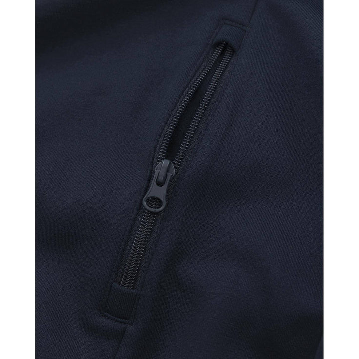 Fristads UV-Protective Hooded Sweatshirt Jacket - 7550 GSM Dark Navy/Hi-Vis Yellow Detail2#colour_dark-navy-hi-vis-yellow