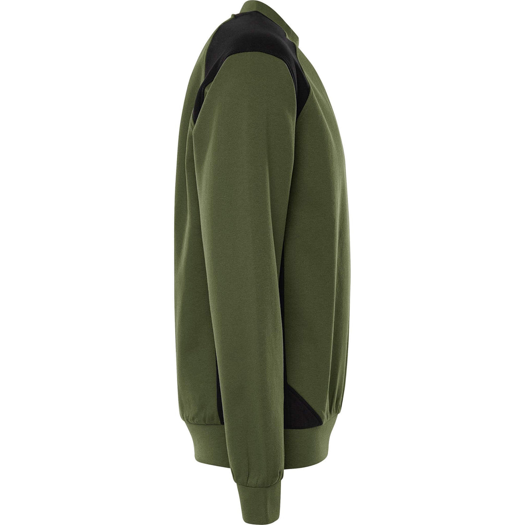 Fristads UV-Protective Sweatshirt - 7148 GSM Army Green/Black Back3#colour_army-green-black