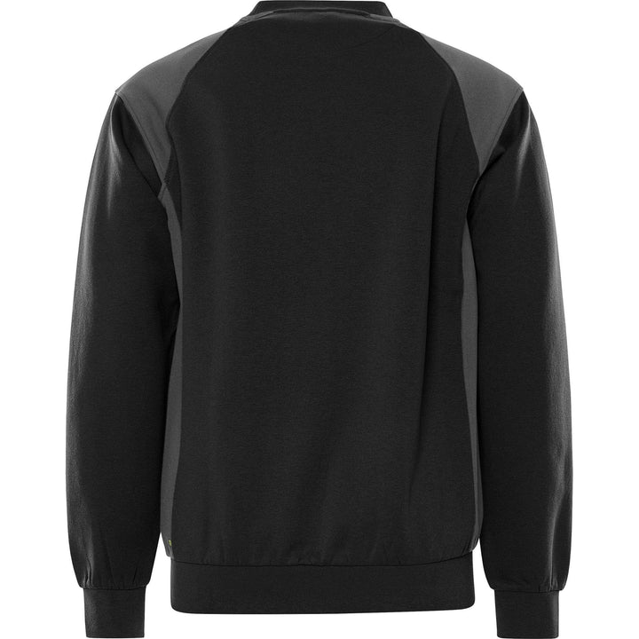 Fristads UV-Protective Sweatshirt - 7148 GSM Black/Grey Back1#colour_black-grey