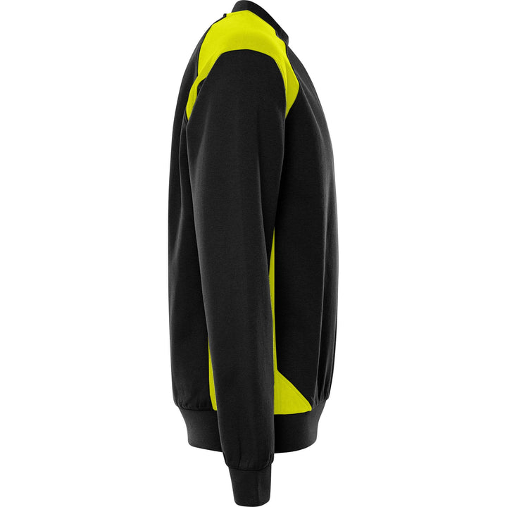 Fristads UV-Protective Sweatshirt - 7148 GSM Black/Hi-Vis Yellow Back3#colour_black-hi-vis-yellow