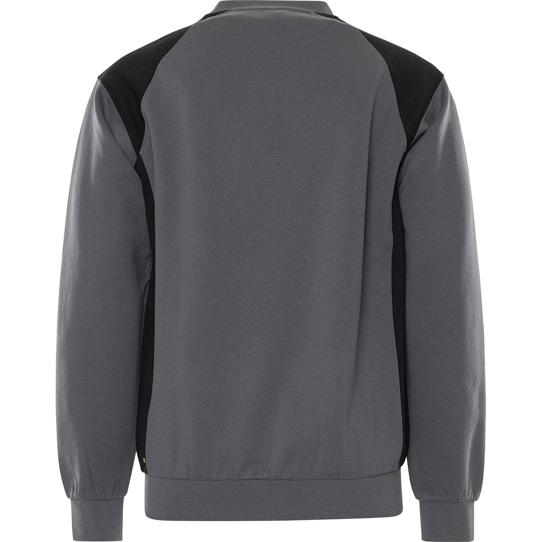 Fristads UV-Protective Sweatshirt - 7148 GSM Grey/Black Back1#colour_grey-black