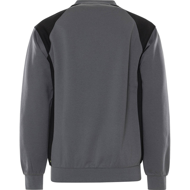 Fristads UV-Protective Sweatshirt - 7148 GSM Grey/Black Back1#colour_grey-black