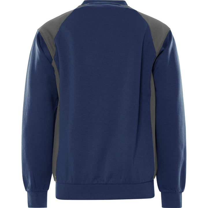 Fristads UV-Protective Sweatshirt - 7148 GSM Navy/Grey Back1#colour_navy-grey