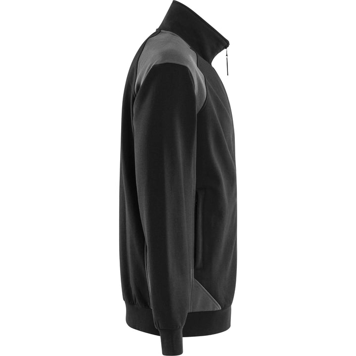 Fristads UV-Protective Sweatshirt Jacket - 7248 GSM Black/Grey Back3#colour_black-grey